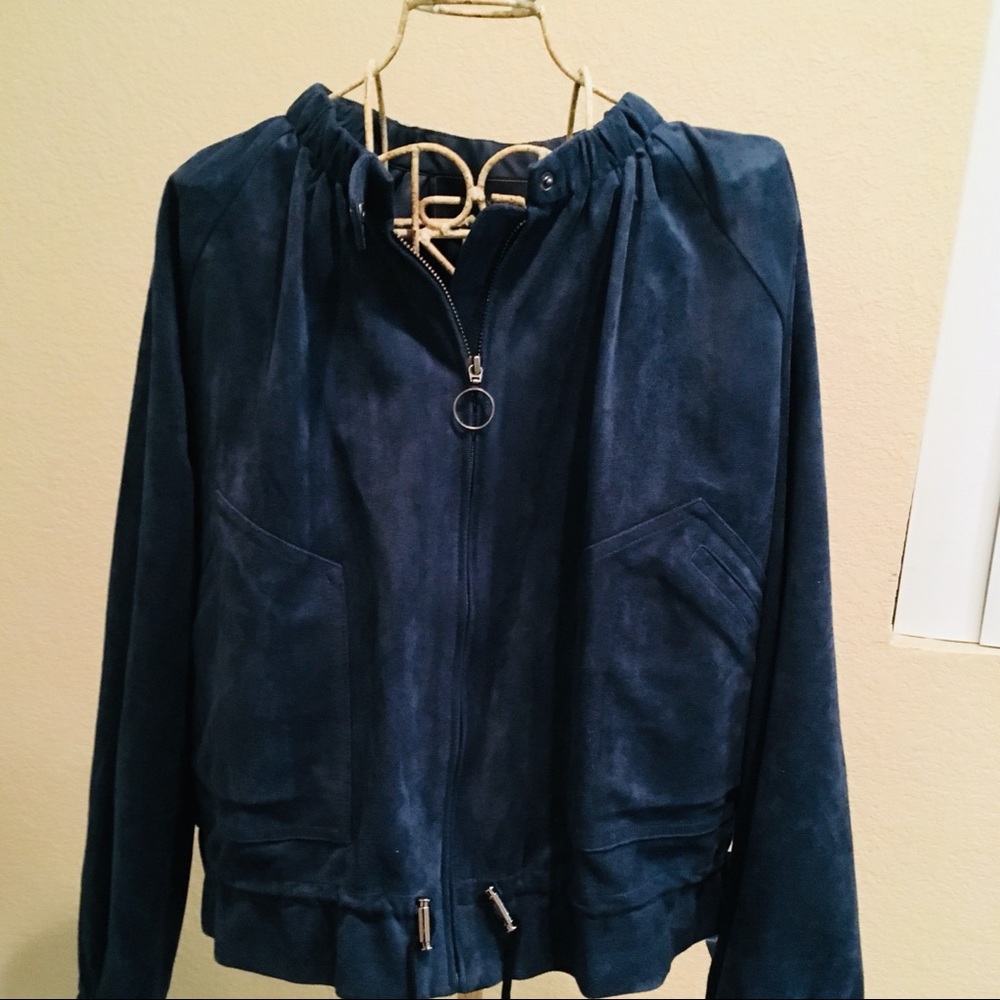 BCBG MaxAzria “Levi” Suede Jacket - Midnight Teal - New With Tags